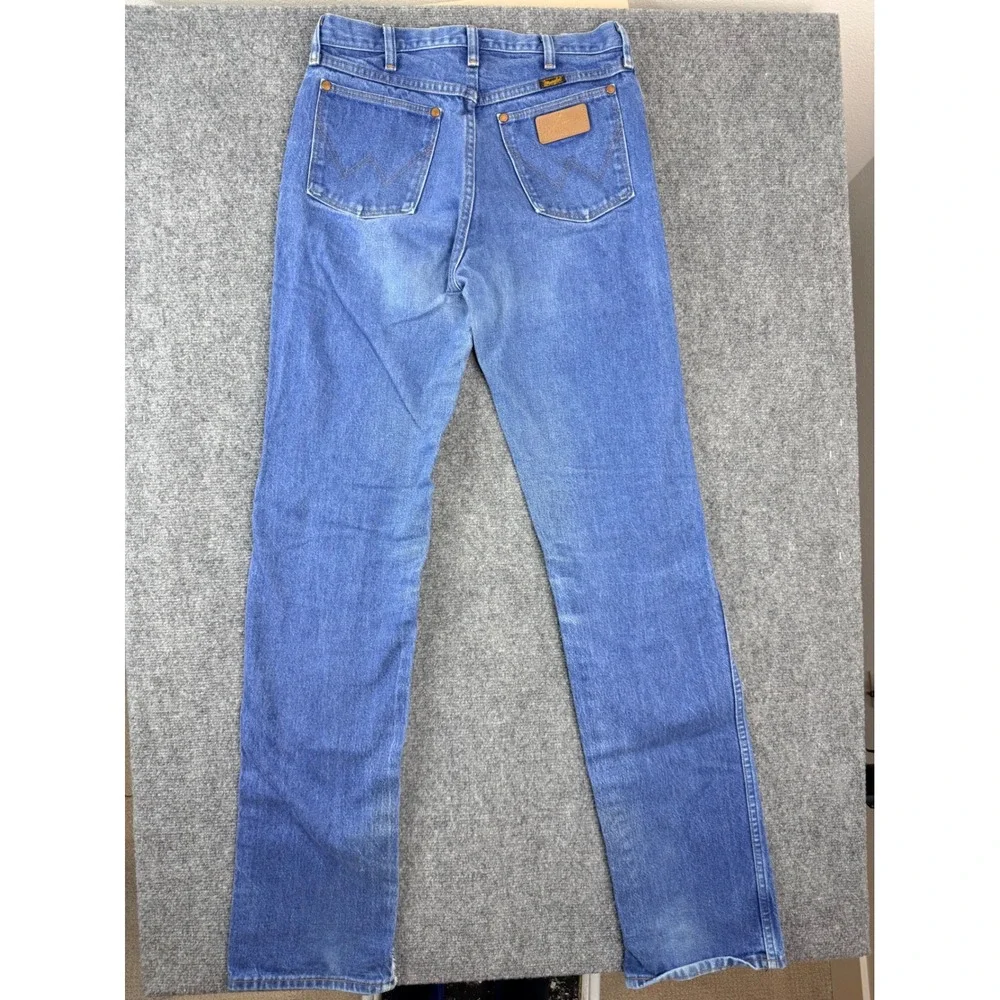 Wrangler 13MWZ Mens Blue Cowboy Cut Jeans 31x36‎ Made in USA Y2K Vintage Denim